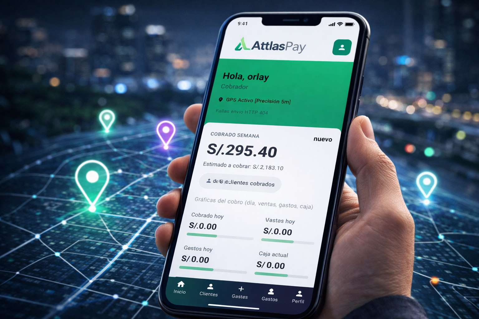 Cobros móviles con geolocalización